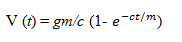 Plot the Velocity as a Function of Time for Given Drag coefficient Using MATLAB
